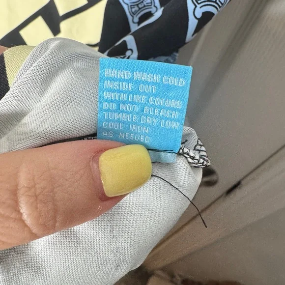 J. MCLAUGHLIN Catalina Chain Link Dress Navy Cream Size L - Picture 5 of 5